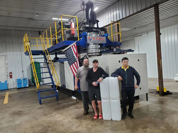 Huayu 5000L 1layer Hdpe Plastic Water Tank Blow Moulding Machine dengan Moog PLC Control System dan 180kg Accumulator 2