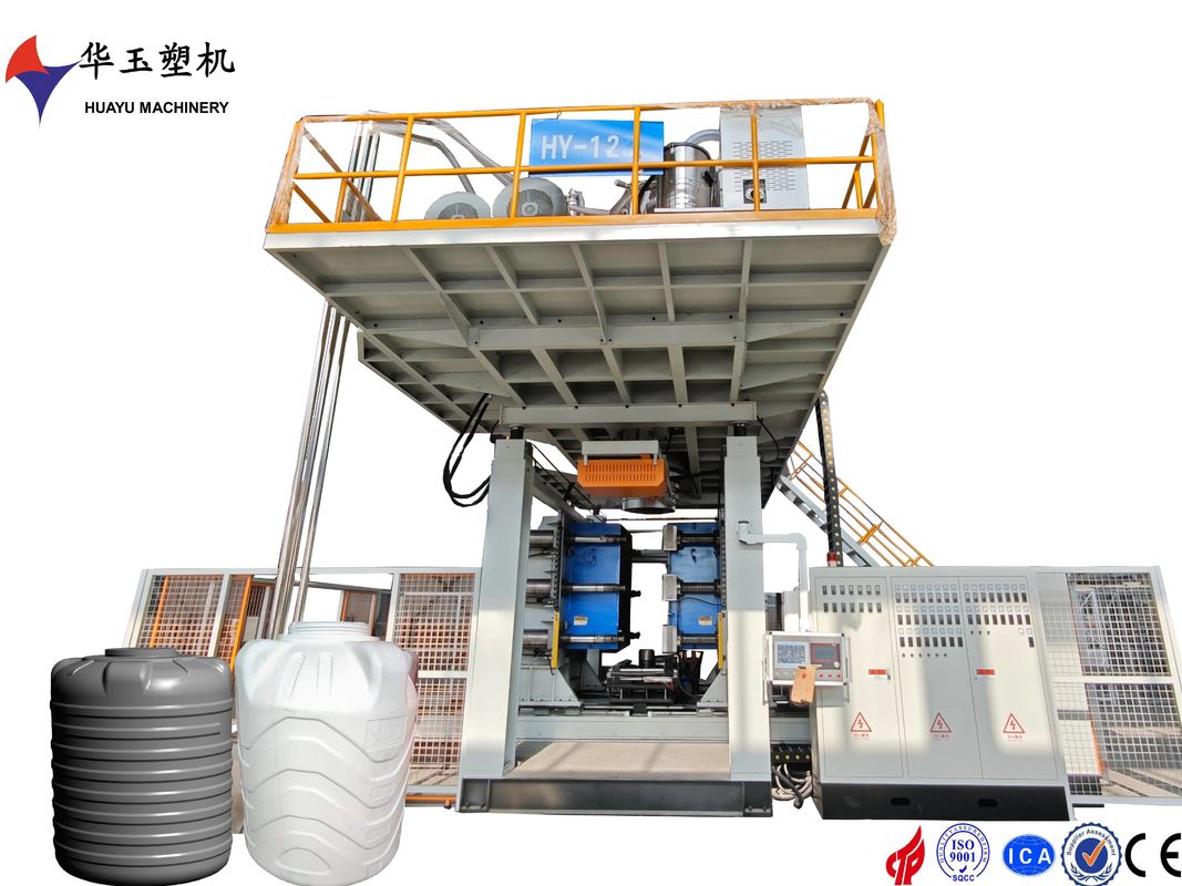 Máquina de moldeado por soplado de tanque de agua de plástico de alta velocidad 3000-5000L con controlador de pantalla táctil PLC