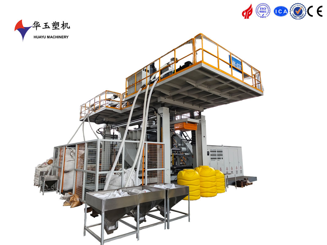 Huayu HY2000L-10 Maquina de moldeo por soplado de capas con fuerza de sujeción de 1800KN y peso total de 68T