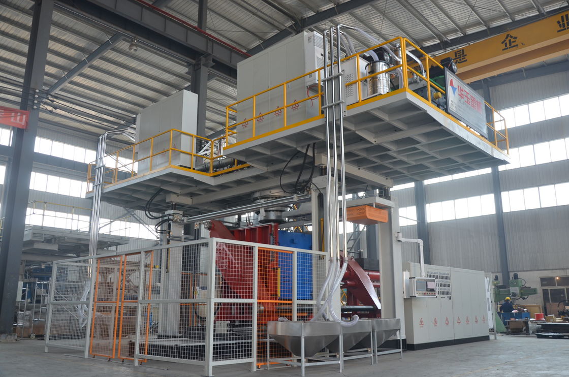 Máquina de moldeo por soplado de alta capacidad HUAYU 2000-3 Solución portátil para la fabricación de plásticos en el sitio Peso total 50T