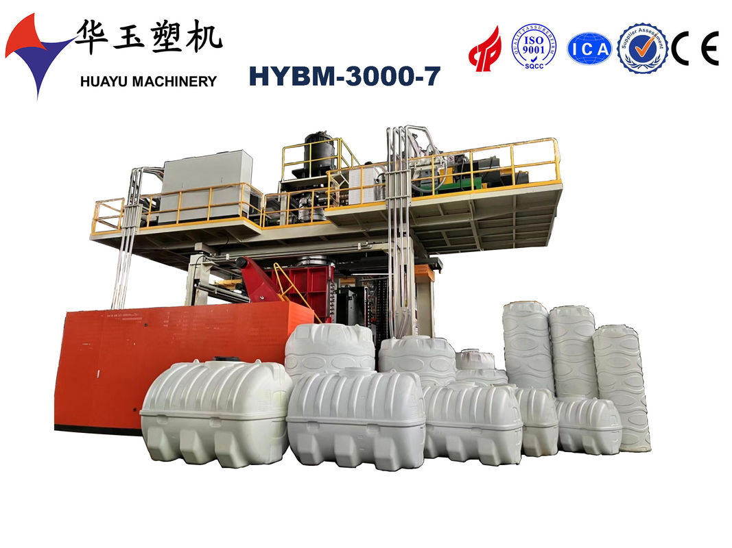 HUAYU 1000L 6LAYERS máquina de moldeo por soplado ingeniería de precisión para la fabricación de tambores de plástico grandes
