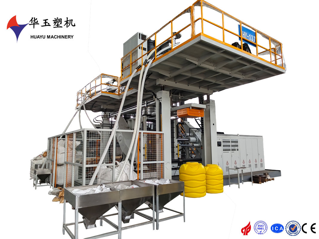 Huayu 2000L Capacity 3 Layer Blow Moulding Machine with  PLC Control and Moog Thickness Controller