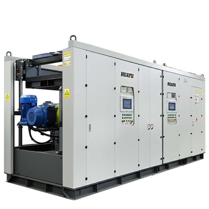 Huayus 1000L IBC Blasformmaschine mit MOOG 200-Punkt-Parison-Steuerung, 55 kW Extrudermotor und 390 kW Gesamtleistung
