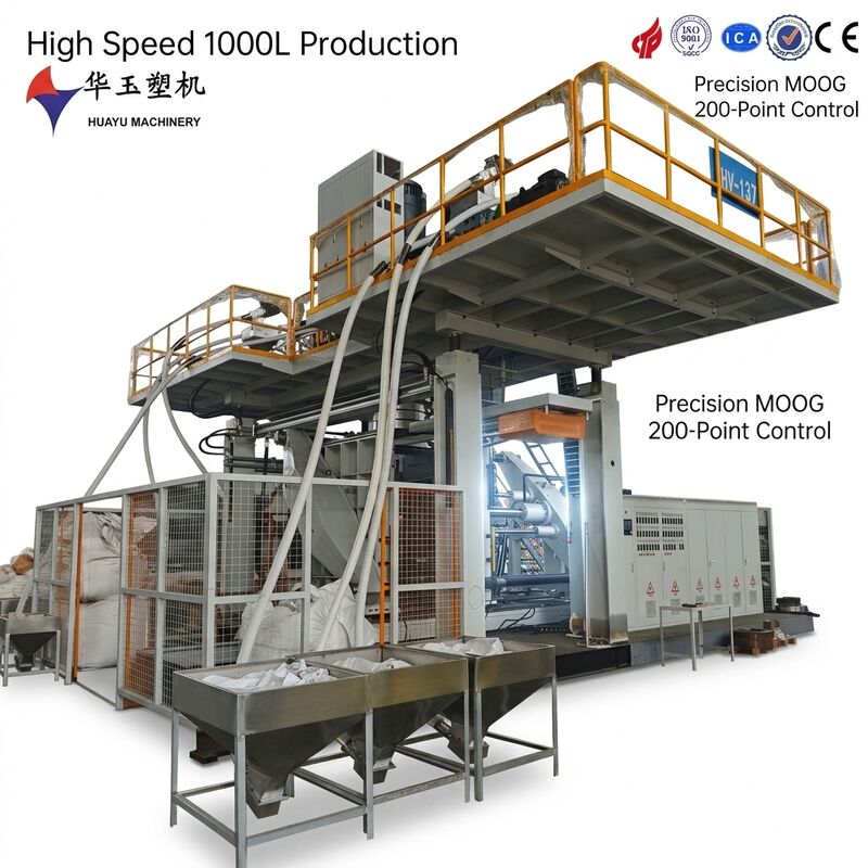 Huayu 5000L 6 couches barrière co-extrusion réservoir d'eau soufflage machine de moulage stockage de liquide chimique Servo-moteur