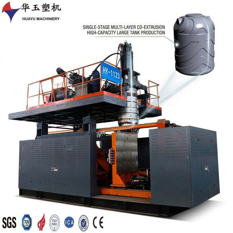 Huayu 1000L 5-Layer High Barrier Co-extrusion Blow Molding Machine for Industrial Containers