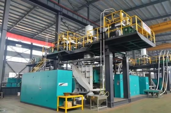 Proceso de la máquina de moldeo por soplado de barril apilable